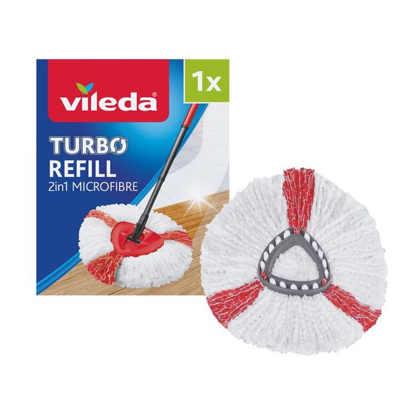 Vileda Turbo 2in1 Mop Refill - Twin Pack
