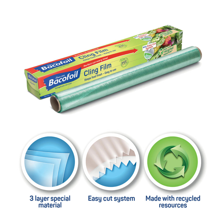 Bacofoil Non-PVC Cling Film - 32.5cm x 20m