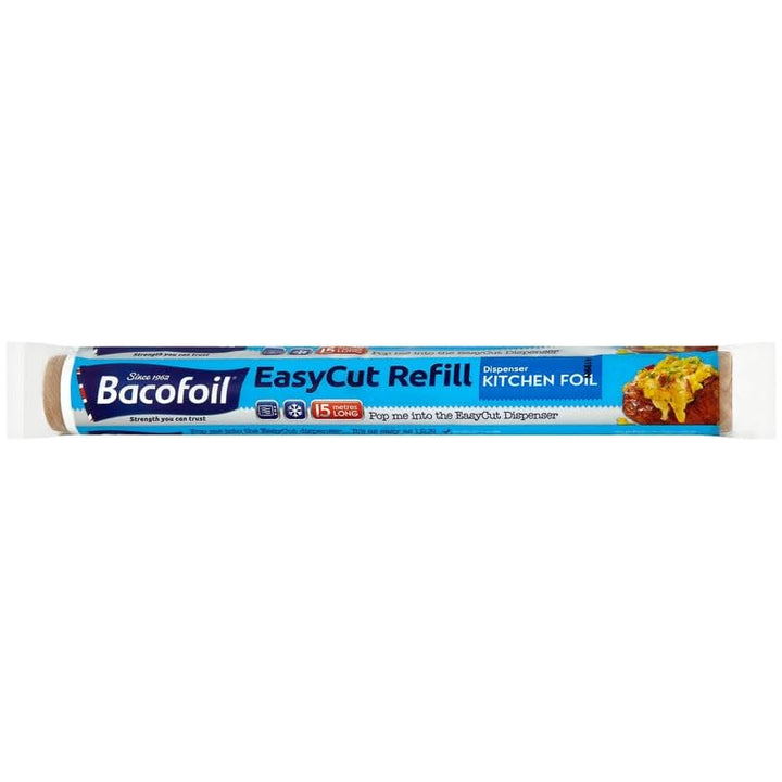 Bacofoil 2 x EasyCut Cling Film Refill Rolls 350mm x 60m with 2 x Bacofoil EasyCut Kitchen Foil Refill Rolls 300mm x 15m