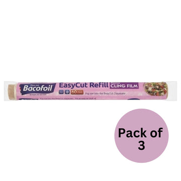 Bacofoil EasyCut Cling Film Refill - 350mm x 60m | Strong & Tangle-Free Wrap