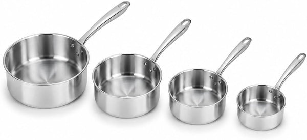 BBliss 4 Piece Stainless Steel Saucepan Set