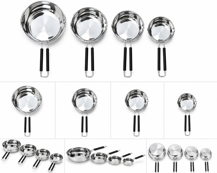 BBliss 4 Piece Stainless Steel Milk Pan Set
