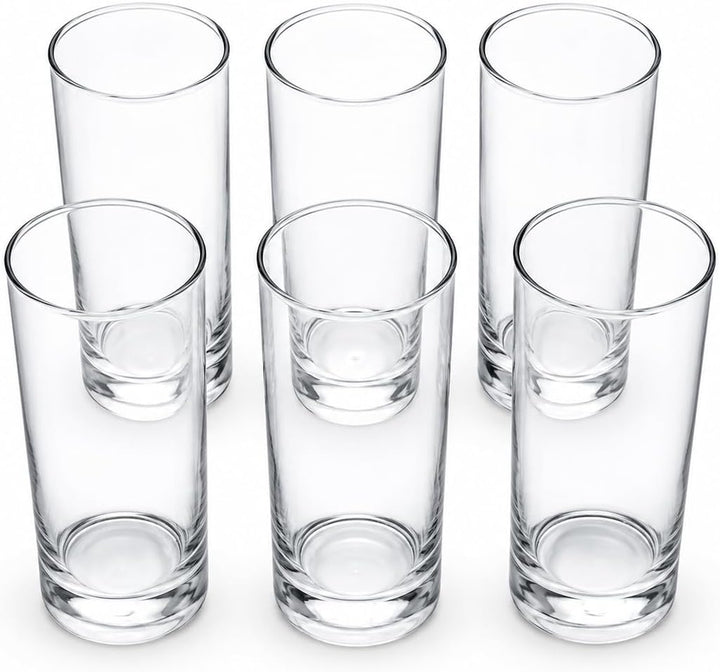 BBliss Premium Glass Tumbler Set of 6 | 295ml (10oz) Clear Straight Premium Finish Drinking Glasses