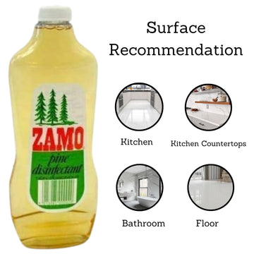 Zamo Pine Disinfectant 500ml - Pack of 6 | Non-Toxic Multipurpose Cleaner with Fresh Pine Scent