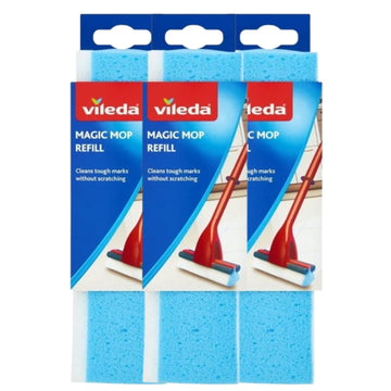 Vileda Magic Mop Refill - Pack of 3 | Enhanced Absorbency and Durability