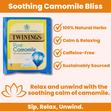 Twinings Pure Peppermint, Camomile & Green Tea | 60 Tea Bags | Individually Wrapped