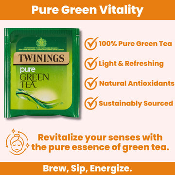 Twinings Pure Peppermint, Camomile & Green Tea | 60 Tea Bags | Individually Wrapped