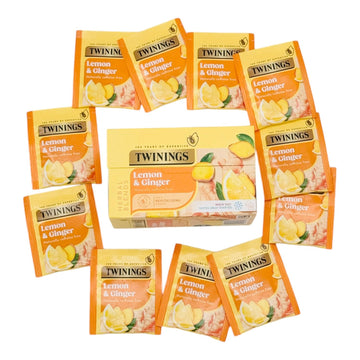 Twinings Lemon & Ginger & Pure Peppermint Tea | 120 Tea Bags | Individually Wrapped