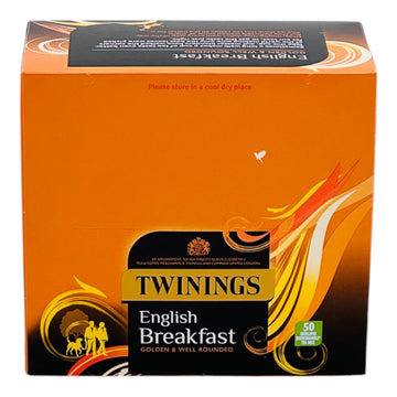 Twinings English Breakfast Golden & Well Rounded Perfect Everyday Tea Individually Wrapped Envelopes - 6 Boxes (300 Envelopes)