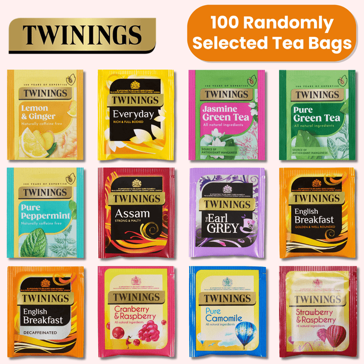 Twinings Assorted Tea Selection 100 Individually Wrapped Tea Bags
