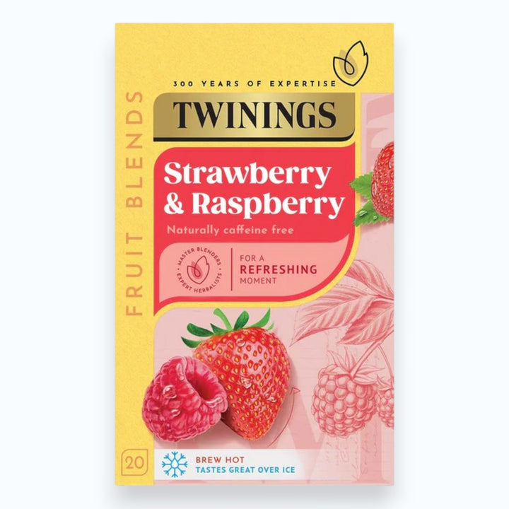 Twinings Strawberry & Raspberry Tea Individually Wrapped Envelopes - 20 Envelopes