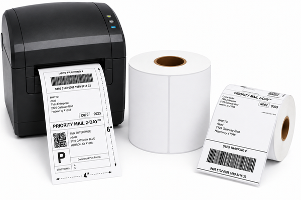 BBliss 4" x 6" Thermal Shipping Labels - 500 Labels Per Roll (1 Pack)