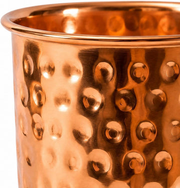 Hammered copper cup texture