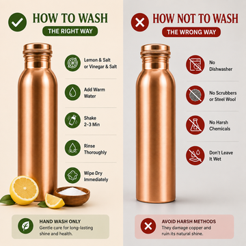How to use plain copper bottle