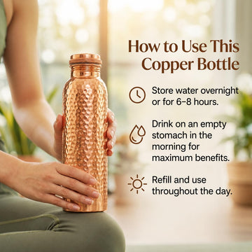 How to use hammered copper bottle