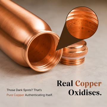 Plain copper bottle oxidation