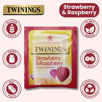 Strawberry and raspberry fruit infusion tea by Twinings