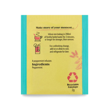 Twenty-count Twinings peppermint tea package for individual servings