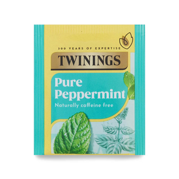 Wrapped portions of pure peppermint tea from the Twinings range