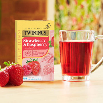 Twinings fruit tea blend combining strawberry and raspberry flavours