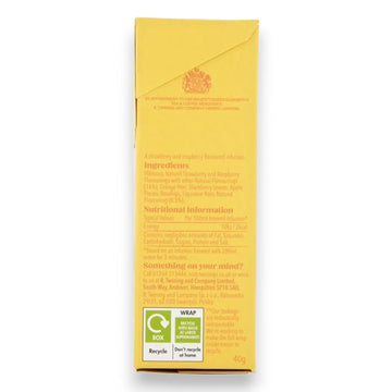 Twinings Strawberry Raspberry tea presented as individually wrapped portions