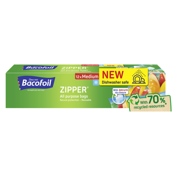 Bacofoil 3 x Zipper Small + 3 x Zipper Medium All Purpose Bags